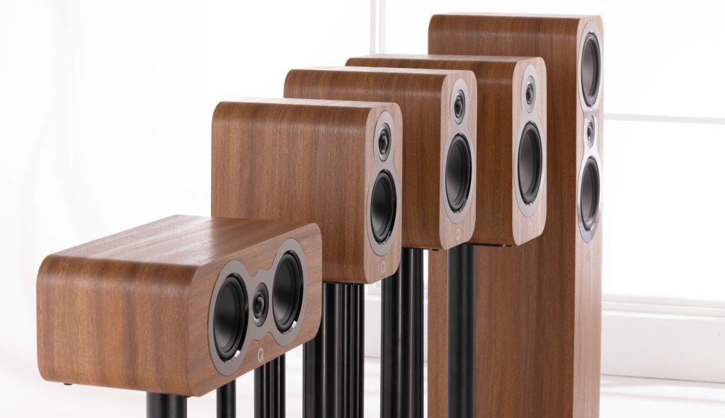 Q Acoustics 3000c Series Pin Oak Line Up Lifestyle