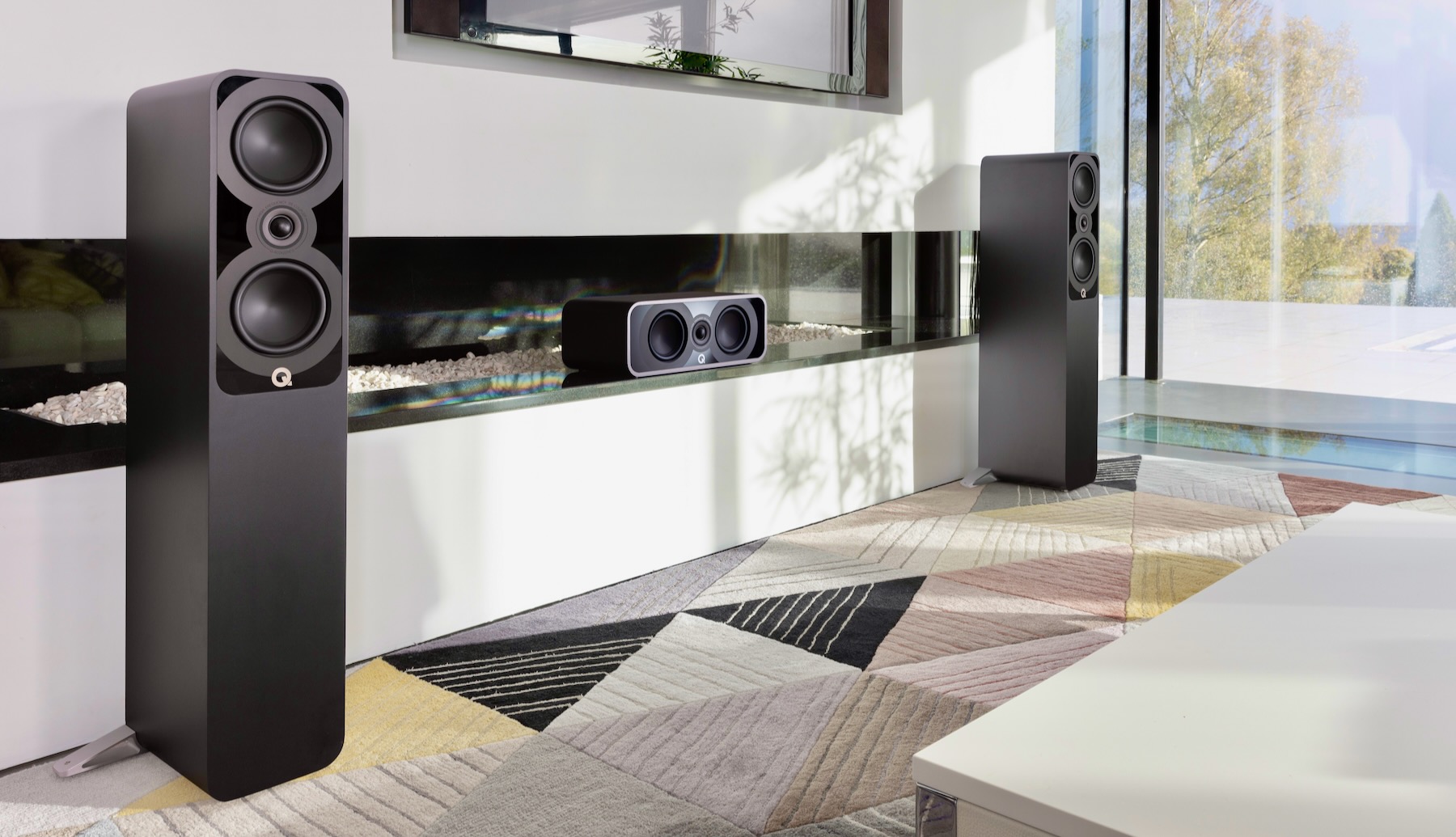 Q Acoustics 5040 And 5090 Black Lifestyle